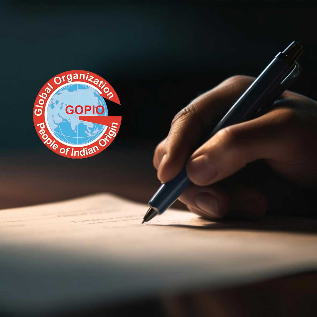 GOPIO penning a letter